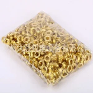 Pack Of Gold Eyelet Rings