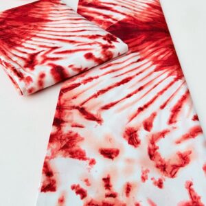 Red and White Adire Inspired Ankara - Small Grade