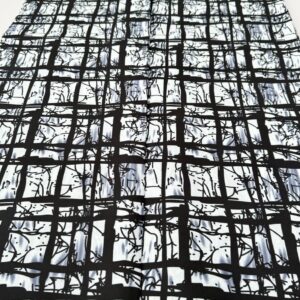 Black and White Web Print Ankara - Medium Grade