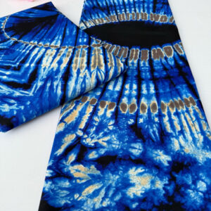 Blue & Grey Adire Inspired Ankara - Small Grade