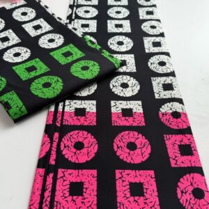 Square + Circle 3-colour Ankara - Small Grade