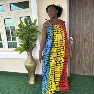 Spaghetti Bubu Gown -Multi Colour