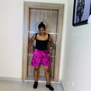 Ankara Shorts - Pink Colour