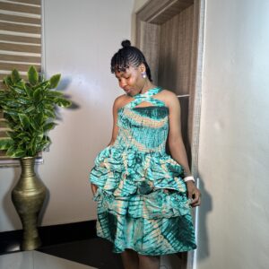 Show Back Gown - Green Colour