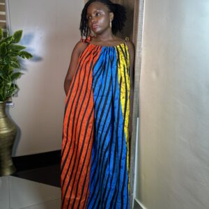 Spaghetti Bubu Gown - Multi Colour