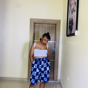 Ankara Shorts - Blue