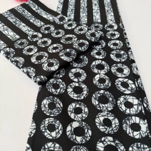 Black and White Dual Design Ankara - Medium Grade