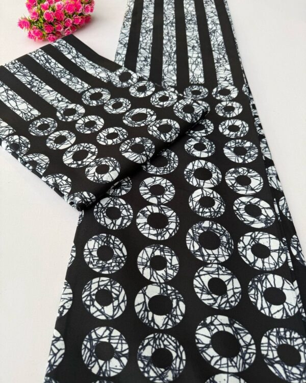 Black and White Dual Design Ankara - Medium Grade