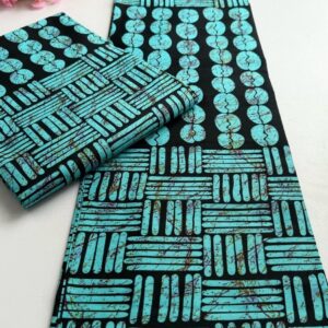 Turquoise Maze PRINT Ankara- Small Grade